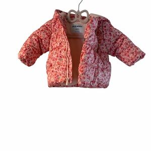 Old Navy Pink Floral Baby water resistant Jacket